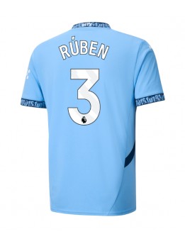 Billige Manchester City Ruben Dias #3 Hjemmedrakt 2024-25 Kortermet